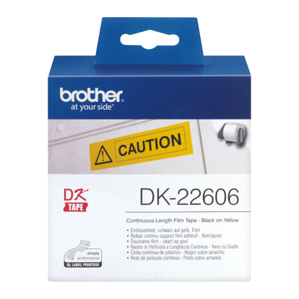 Brother DK-22606 Genuine White Continuous Length Film Tape Roll 62mm x 15.24mm